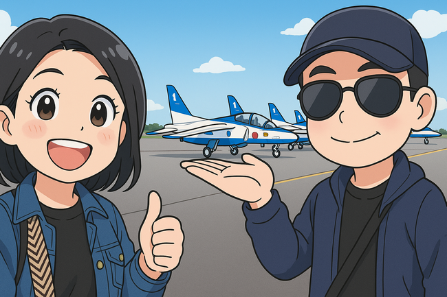 ブルーインパルスとまっつぅとドラミ