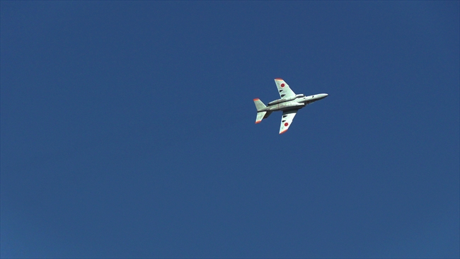 明野駐屯地記念行事　空自T-4　機動飛行